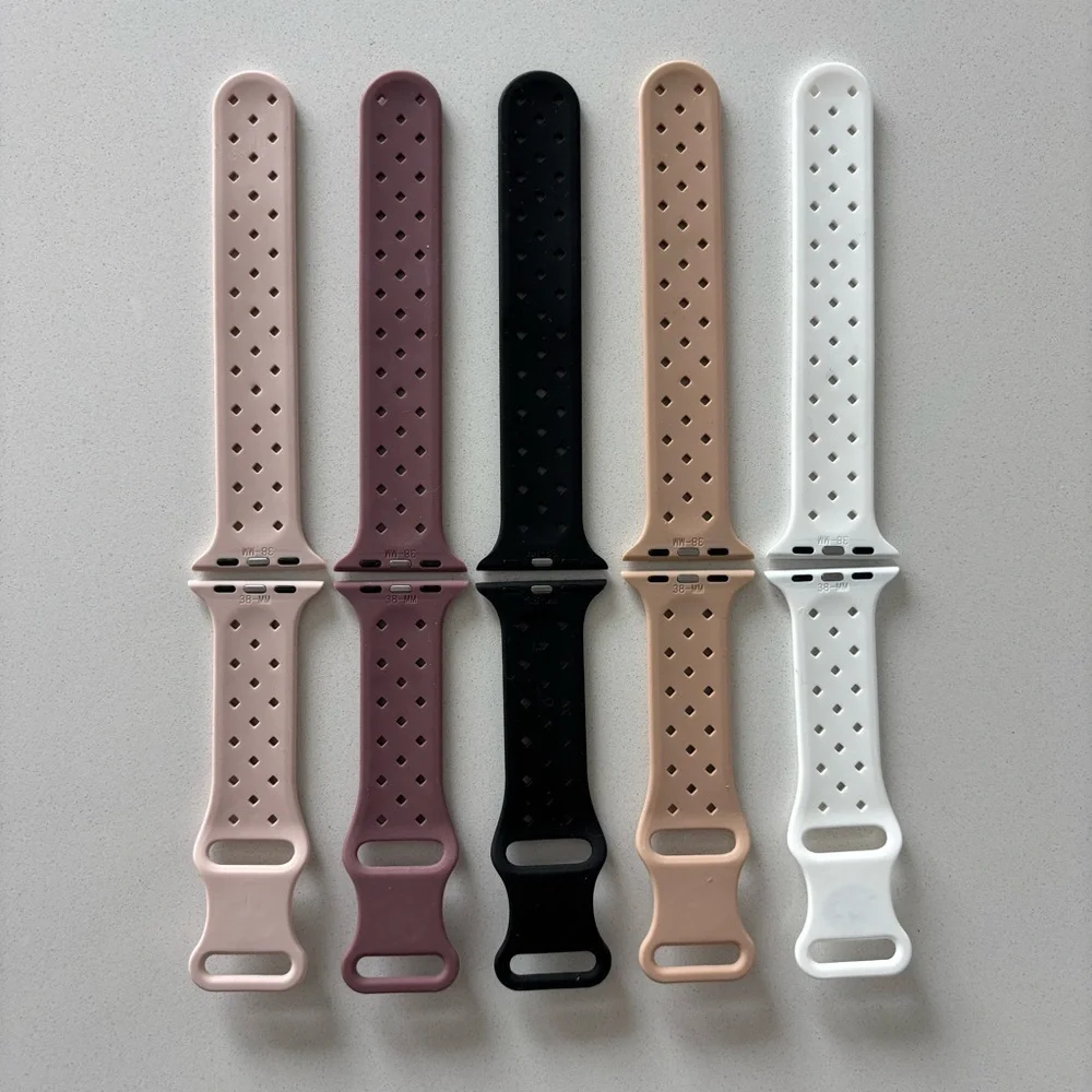 38/40/41 MM mauve purple/brown woven Apple Watch silicone band